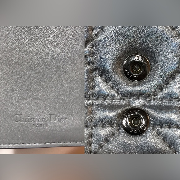 DIOR Silver Cannage Leather Trifold Wallet 😍🔥 - Picture 10 of 16